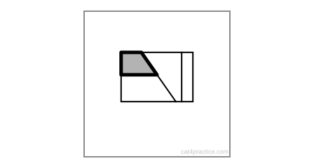 Image E with the hidden shape shaded grey and its sides drawn thick.