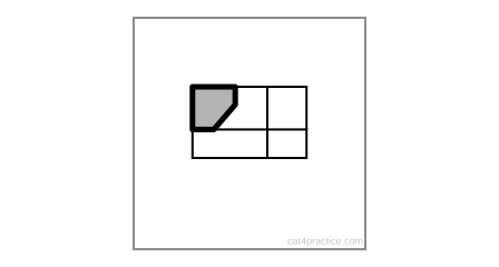 Image D with the hidden shape shaded grey and its sides drawn thick.