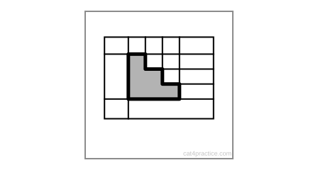 Image C with the hidden shape shaded grey and its sides drawn thick.
